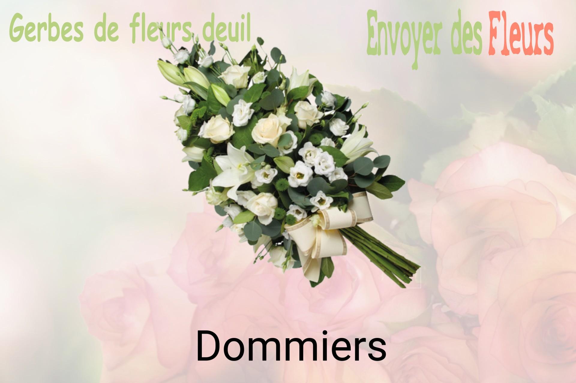 Gerbe de fleurs de deuil livrée à Dommiers